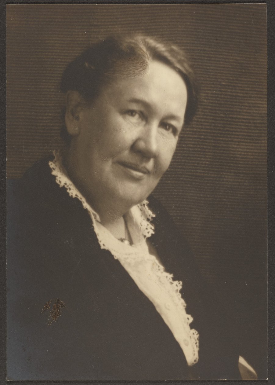 [Portret van een vrouw in een kanten blouse] door Louis Fleckenstein