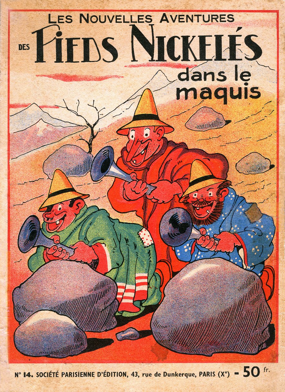 Omslag van een stripalbum van Louis Forton: Les Pieds Nickeles dans le maquis door Louis Forton