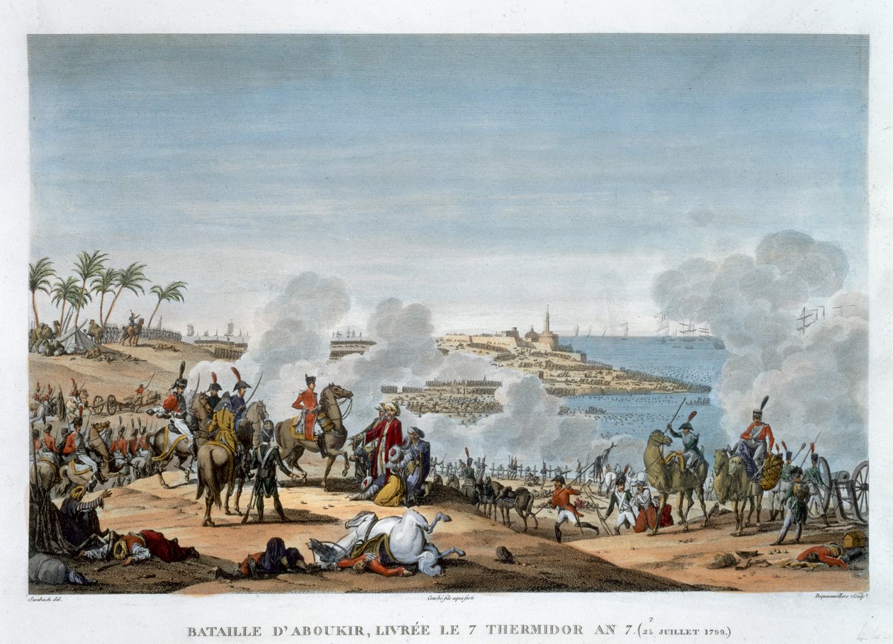 De Slag bij Aboukir, 7 Thermidor, Jaar 7, 25 juli 1799 door Louis Francois Couche