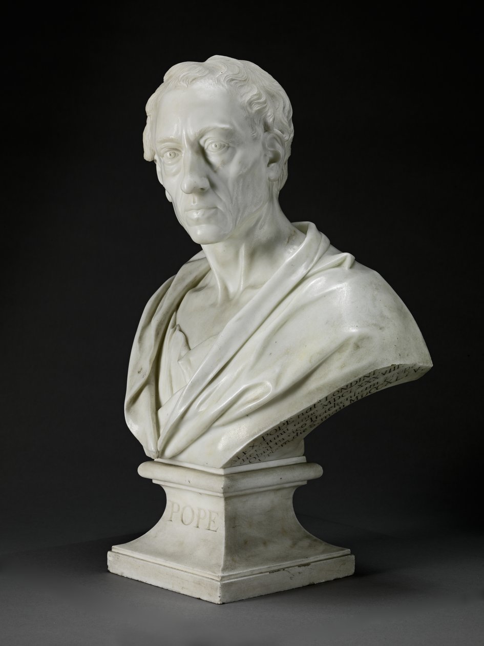 Alexander Pope (1688-1744) 1741 door Louis Francois Roubilliac