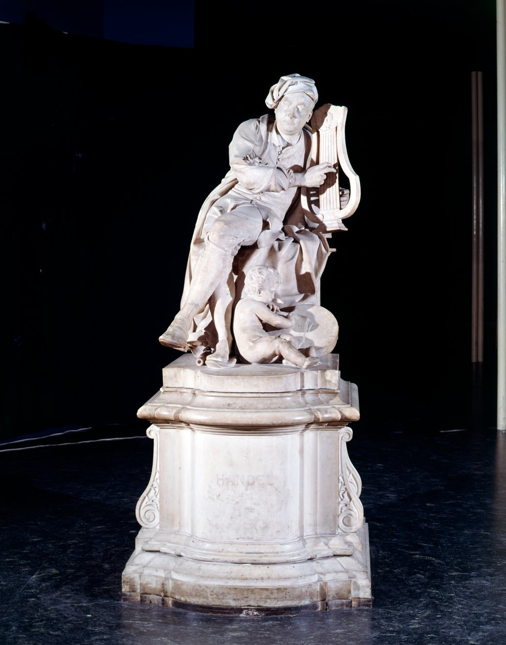 Standbeeld van George Frederic Handel door Roubiliac