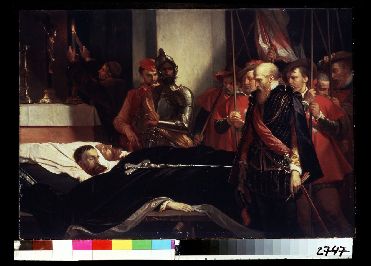 Laatste eerbetoon aan graaf van Horn en graaf van Egmont door Louis Gallait