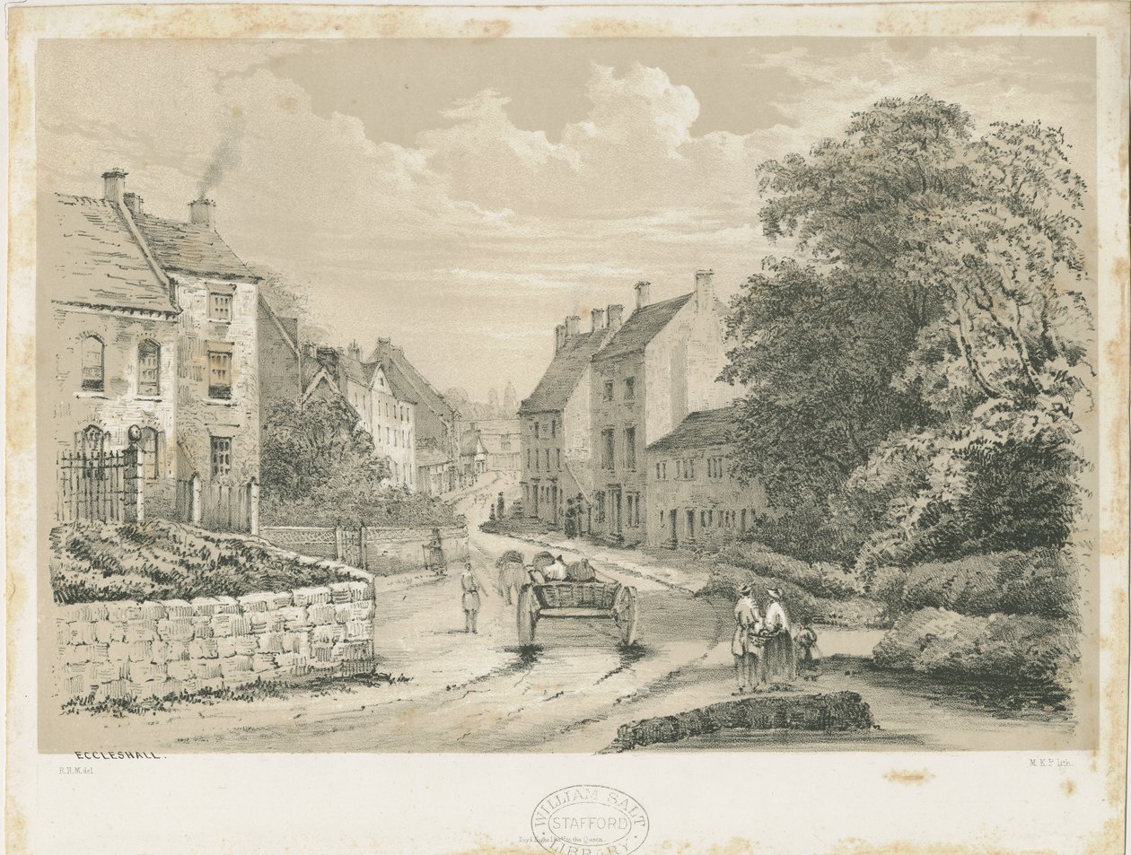 Eccleshall Dorp door Louis Haghe