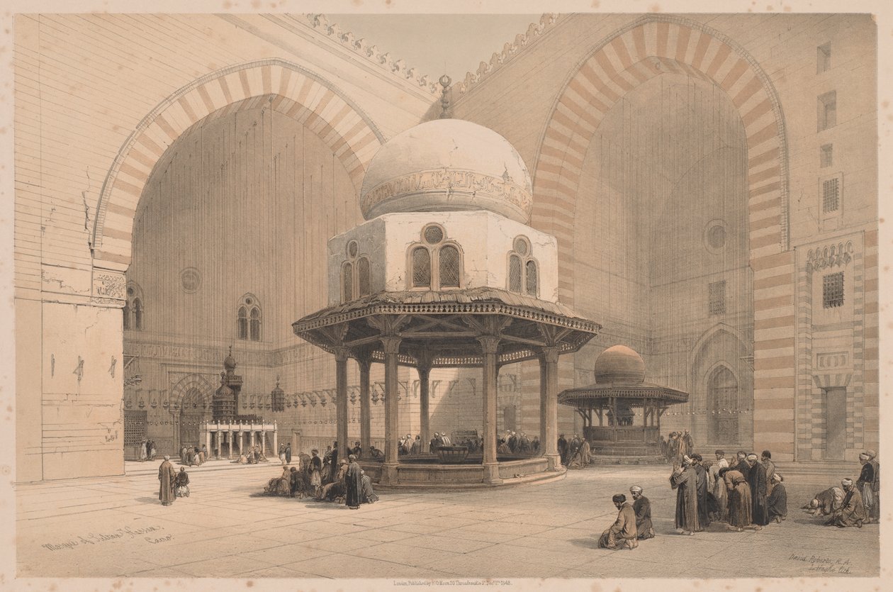 Egypte en Nubië, Deel III, Nr. 8: Moskee van Sultan Hassan, Caïro door Louis Haghe