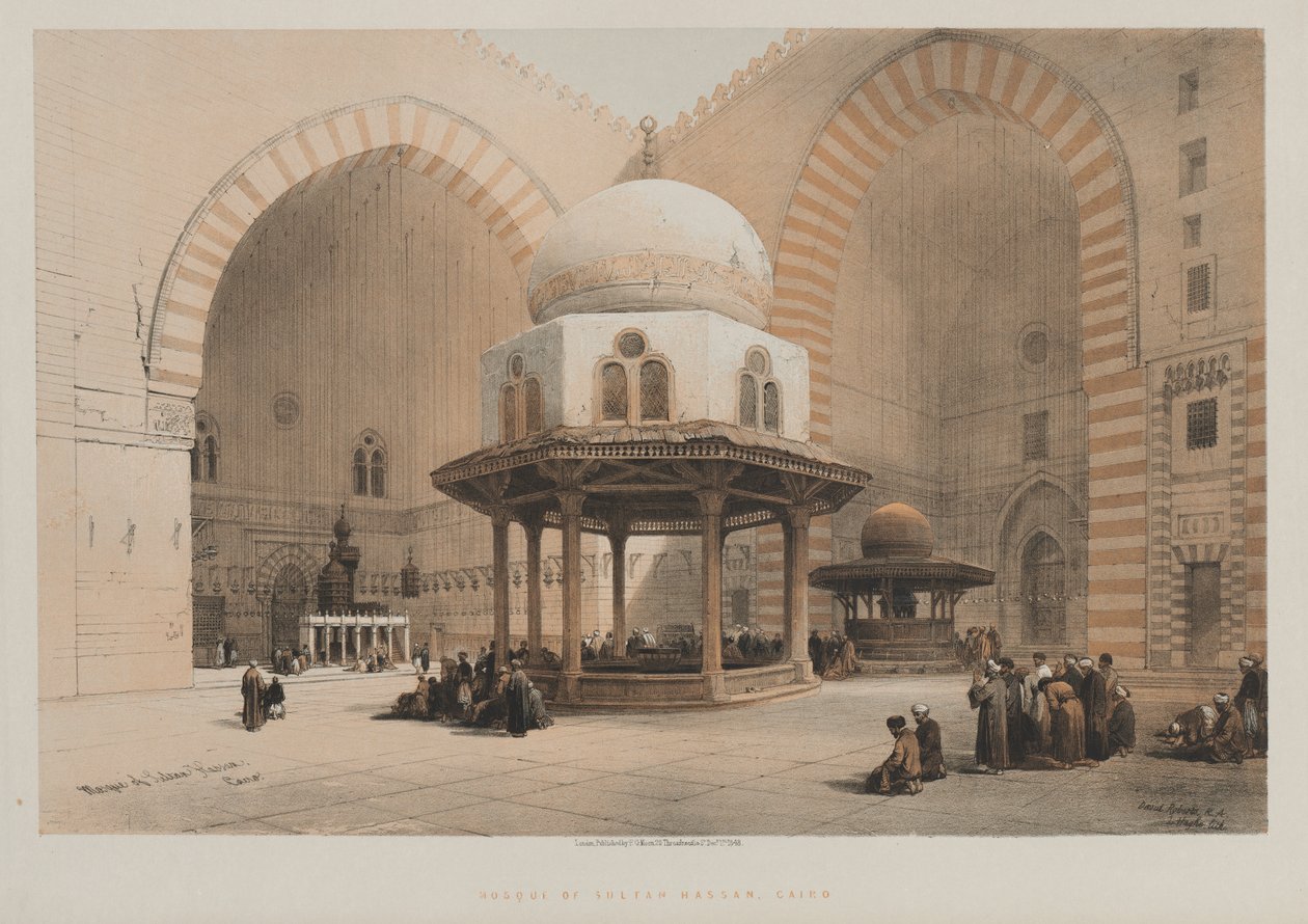Egypte en Nubië, Deel III, Nr. 8: Moskee van Sultan Hassan, Caïro door Louis Haghe
