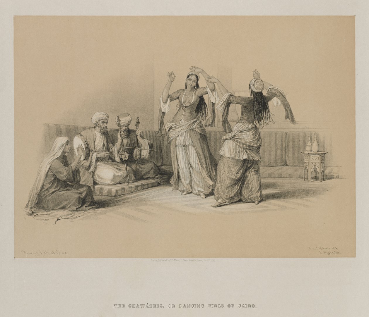 Egypte en Nubië, Deel III: Dansmeisjes in Caïro door Louis Haghe