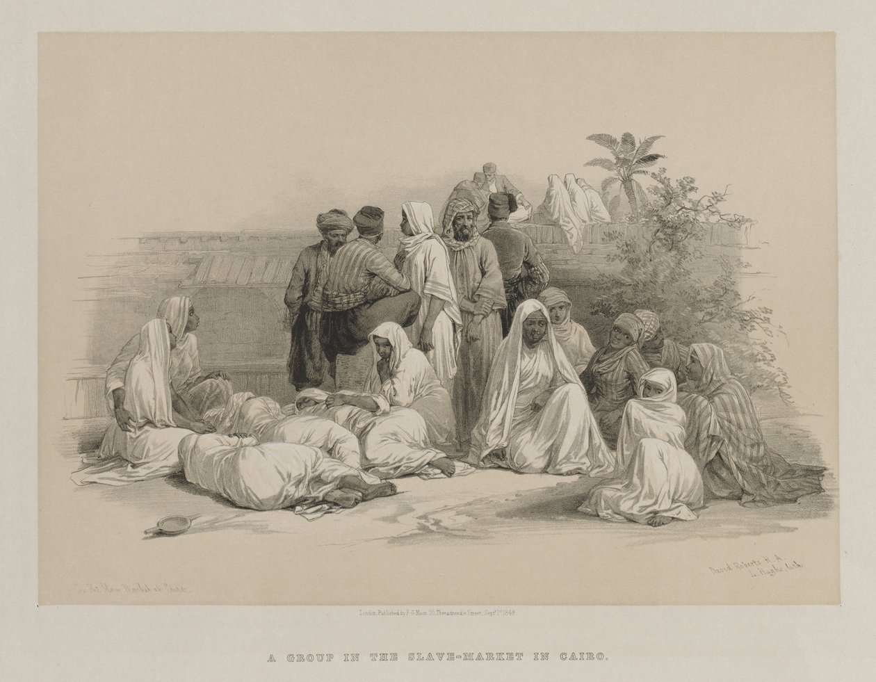 Egypte en Nubië, Deel III: Op de Slavenmarkt in Caïro, 1849 door Louis Haghe