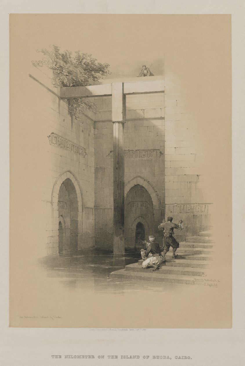 Egypte en Nubië, Deel III: De Nijlometer. Eiland Rhoda door Louis Haghe