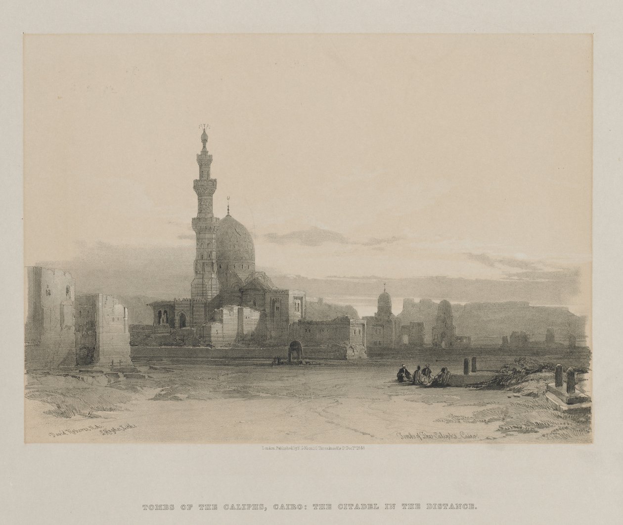 Egypte en Nubië, Deel III: Graven van de Kaliefen, Caïro, 1848 door Louis Haghe