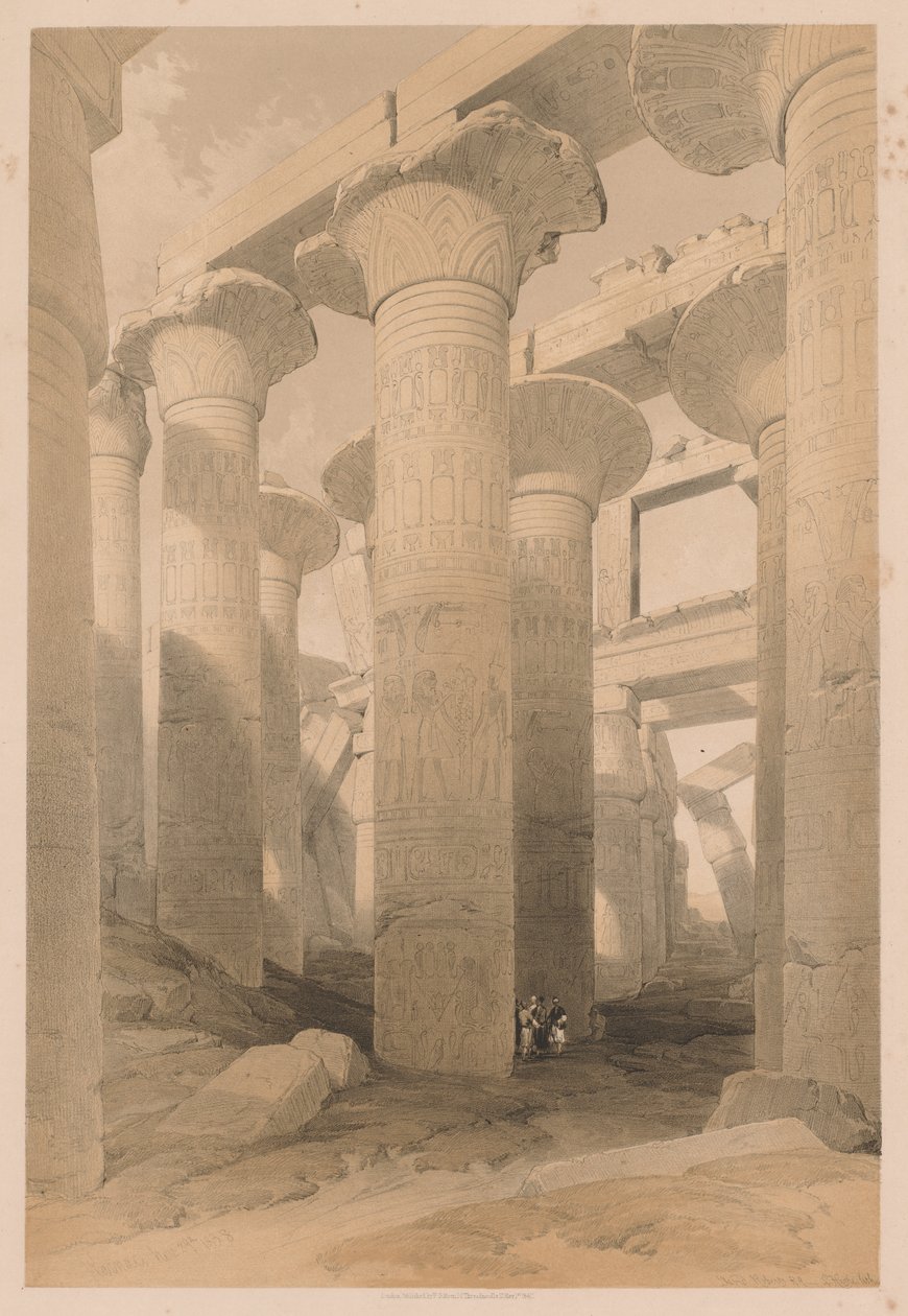 Egypte en Nubië: Deel II - Nr. 14, Karnak door Louis Haghe