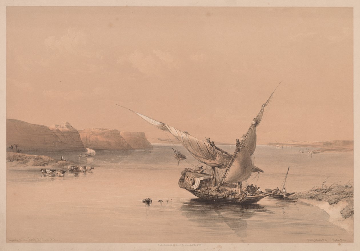 Egypte en Nubië: Deel II - Nr. 6, Toegang tot het Fort van Ibrim, Nubië door Louis Haghe