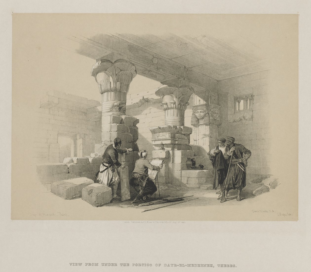 Egypte en Nubië, Deel II: Dayr-El-Medeeneh, Thebe door Louis Haghe