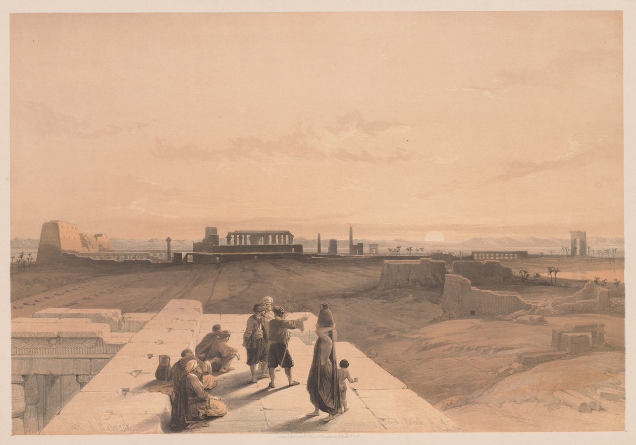 Egypte en Nubië: Deel I - Nr. 38, Ruïnes van Karnak door Louis Haghe