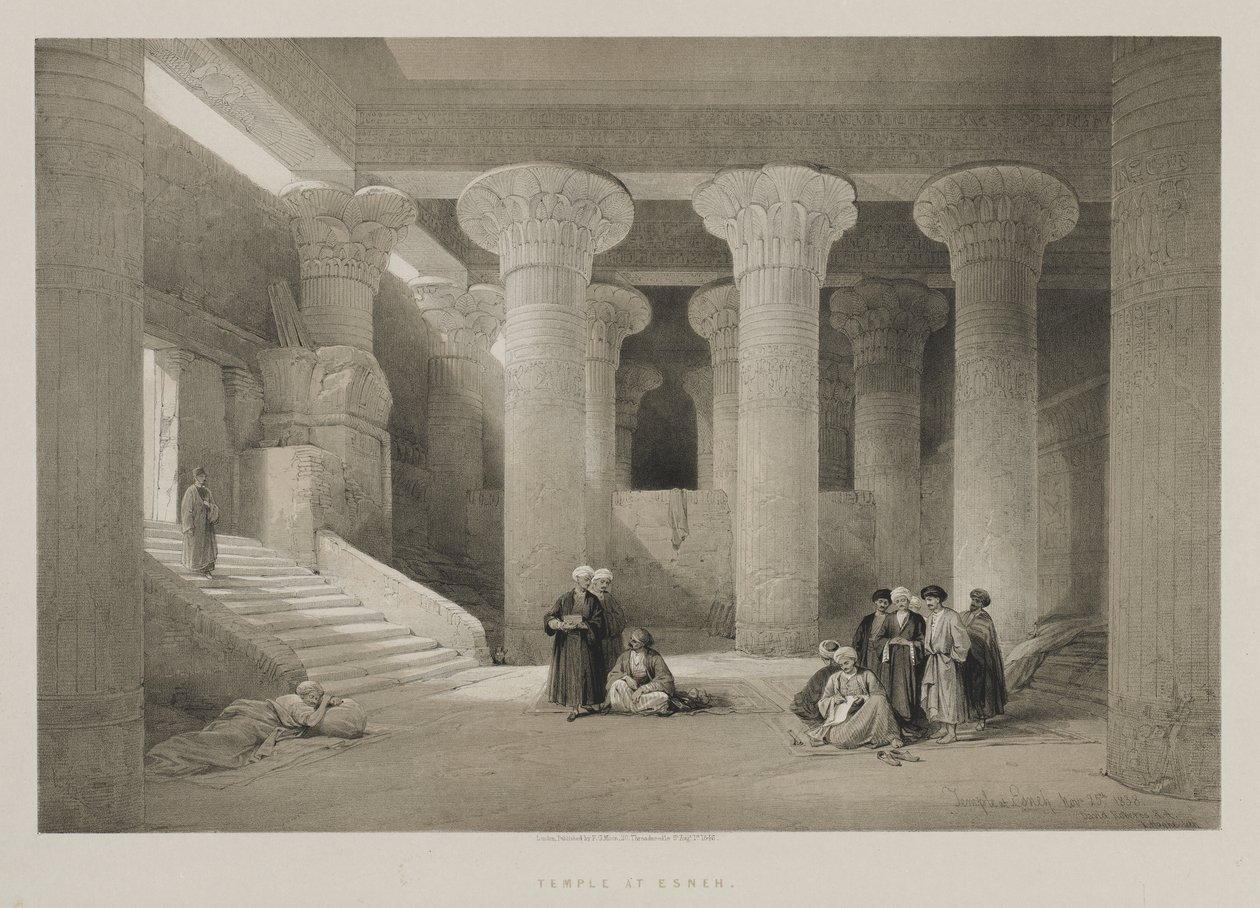 Egypte en Nubië, Deel I: Tempel in Esneh door Louis Haghe