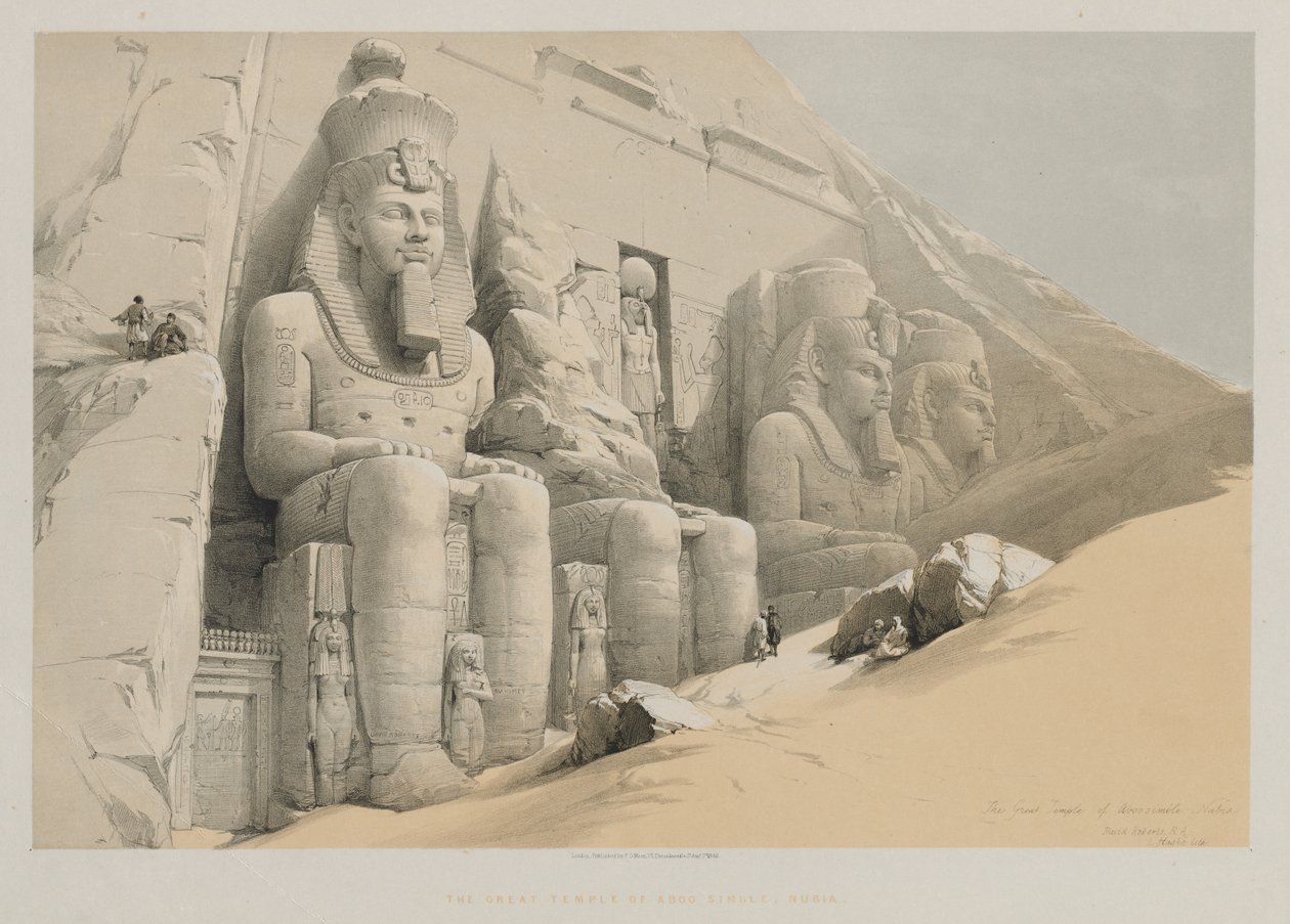 Egypte en Nubië, Deel I: De Grote Tempel van Aboo-Simble, Nubië door Louis Haghe