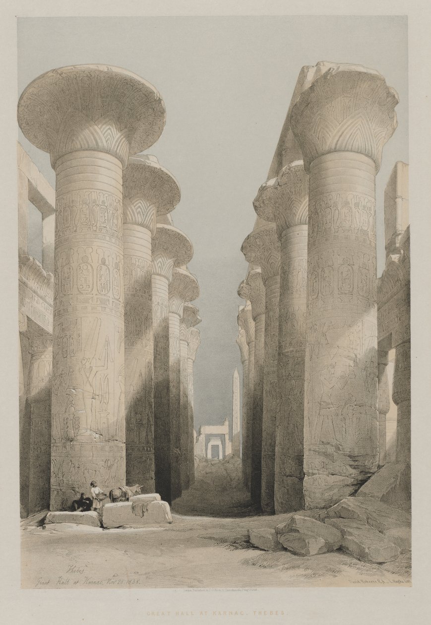 Egypte en Nubië, Deel I: Thebe, Grote Hal in Karnac door Louis Haghe