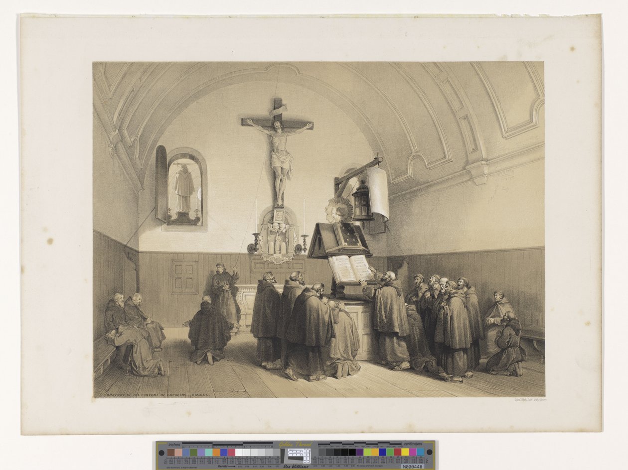 Oratorium van het Kapucijnenklooster in Brugge door Louis Haghe