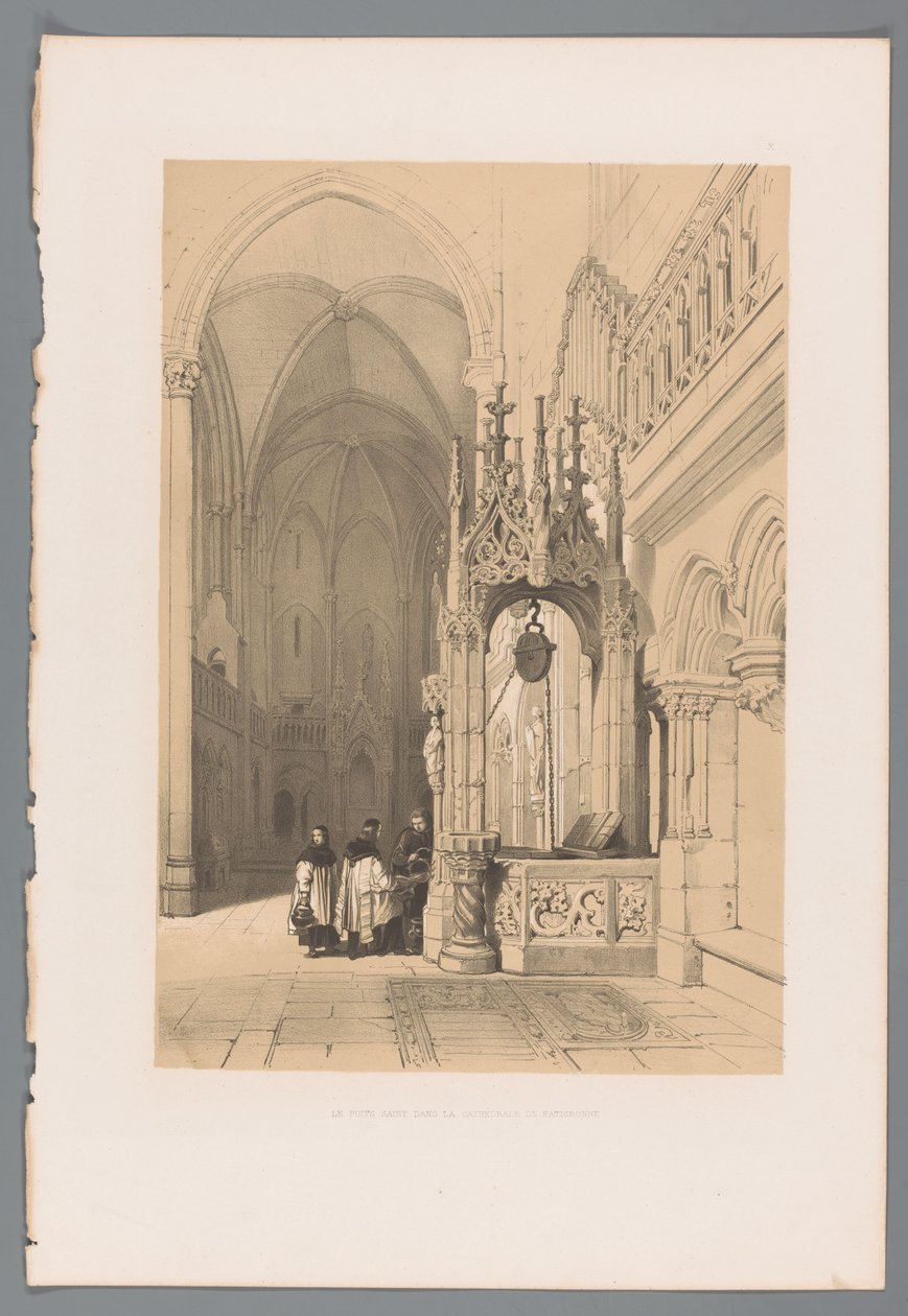 Waterput in de Dom van Regensburg door Louis Haghe