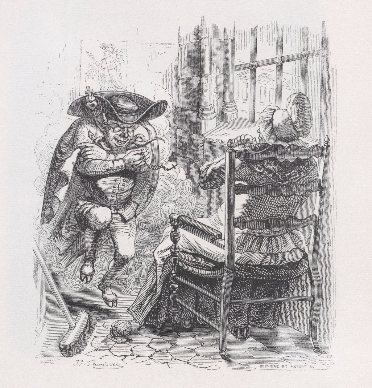 De Kleine Rode Man uit De Volledige Werken van Béranger, 1836 door Louis Henri Brevière, Cesar Auguste Hebert