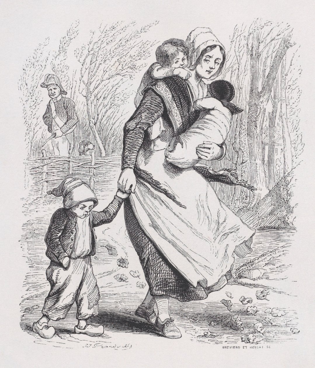 Jeanne, de roodharige uit Het Complete Werk van Béranger, 1836 door Louis Henri Brévière