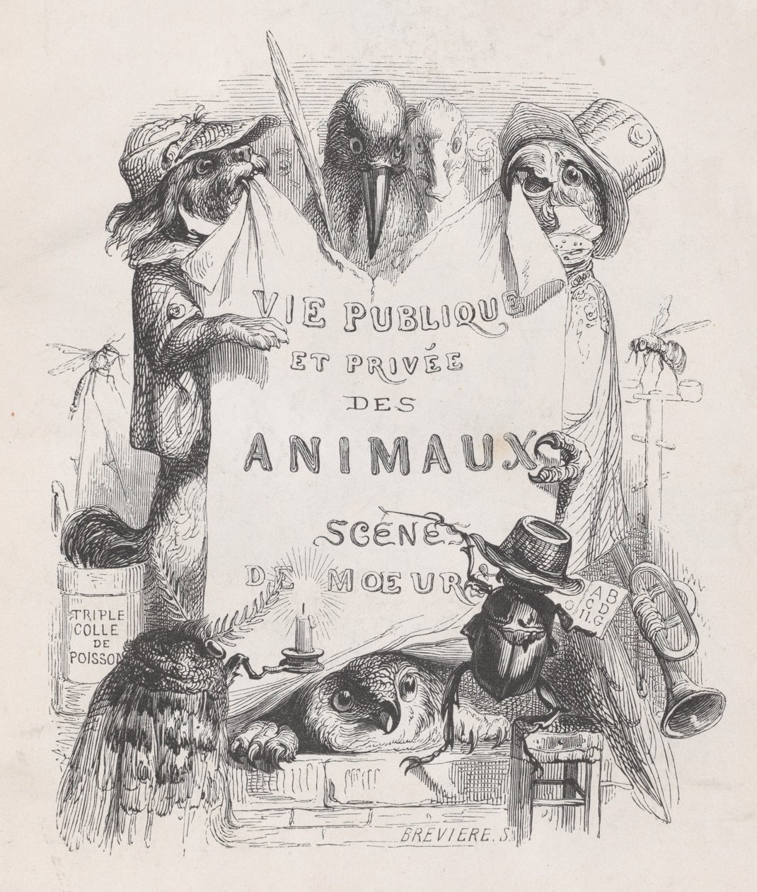 Privé- en openbare leven van dieren, scènes van gewoonten door Louis Henri Brévière