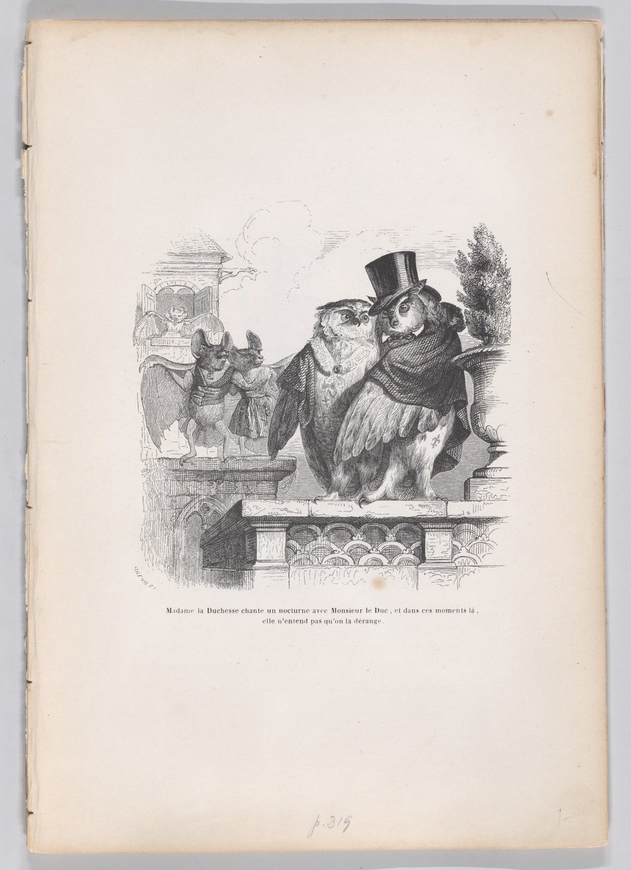 De hertogin zingt een nocturne met de hertog... uit Scènes uit het privéleven en..., ca. 1837-47 door Louis Henri Brévière