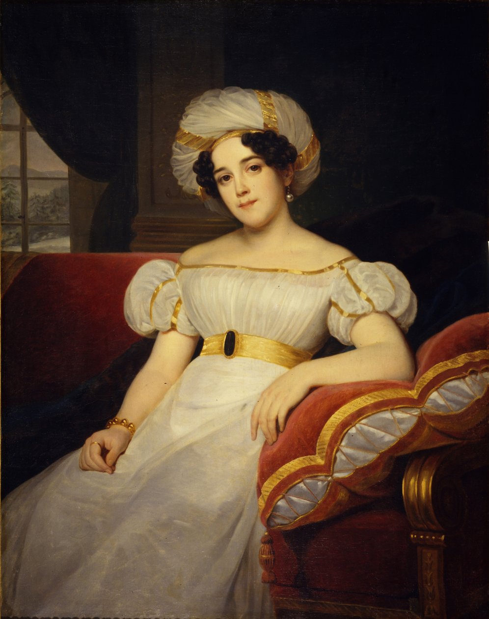 Portret van prinses Natalya Stepanovna Golitsyna, geboren gravin Apraksina door Louise Marie Jeanne Hersent