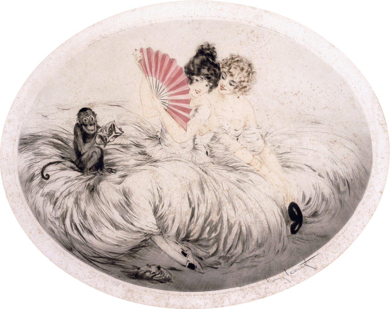 Achter de Waaier door Louis Icart