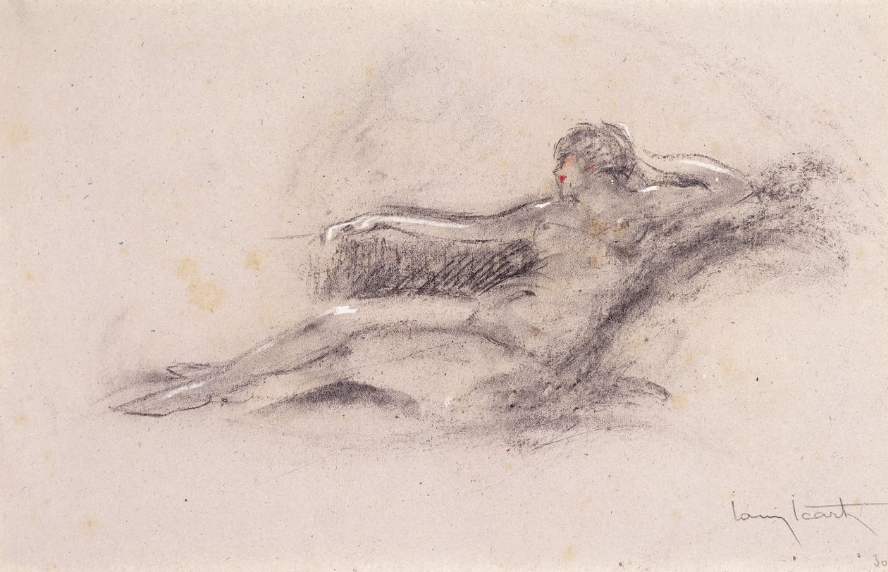 Liggende Naakt door Louis Icart