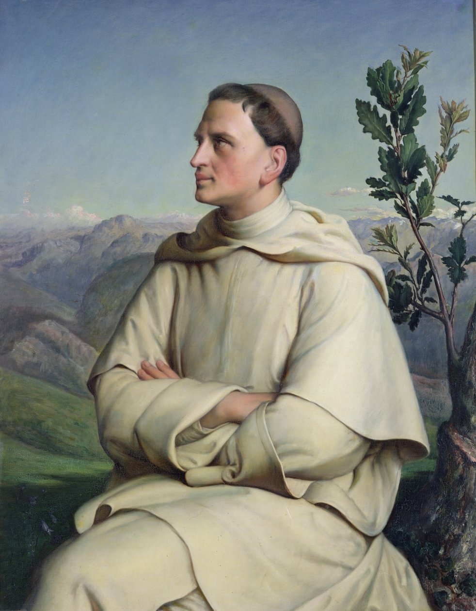 Henri Lacordaire (1802-61) in Sorreze, 1847 door Louis Janmot