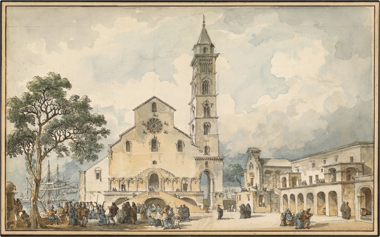 De kathedraal van Trani door Louis Jean Desprez