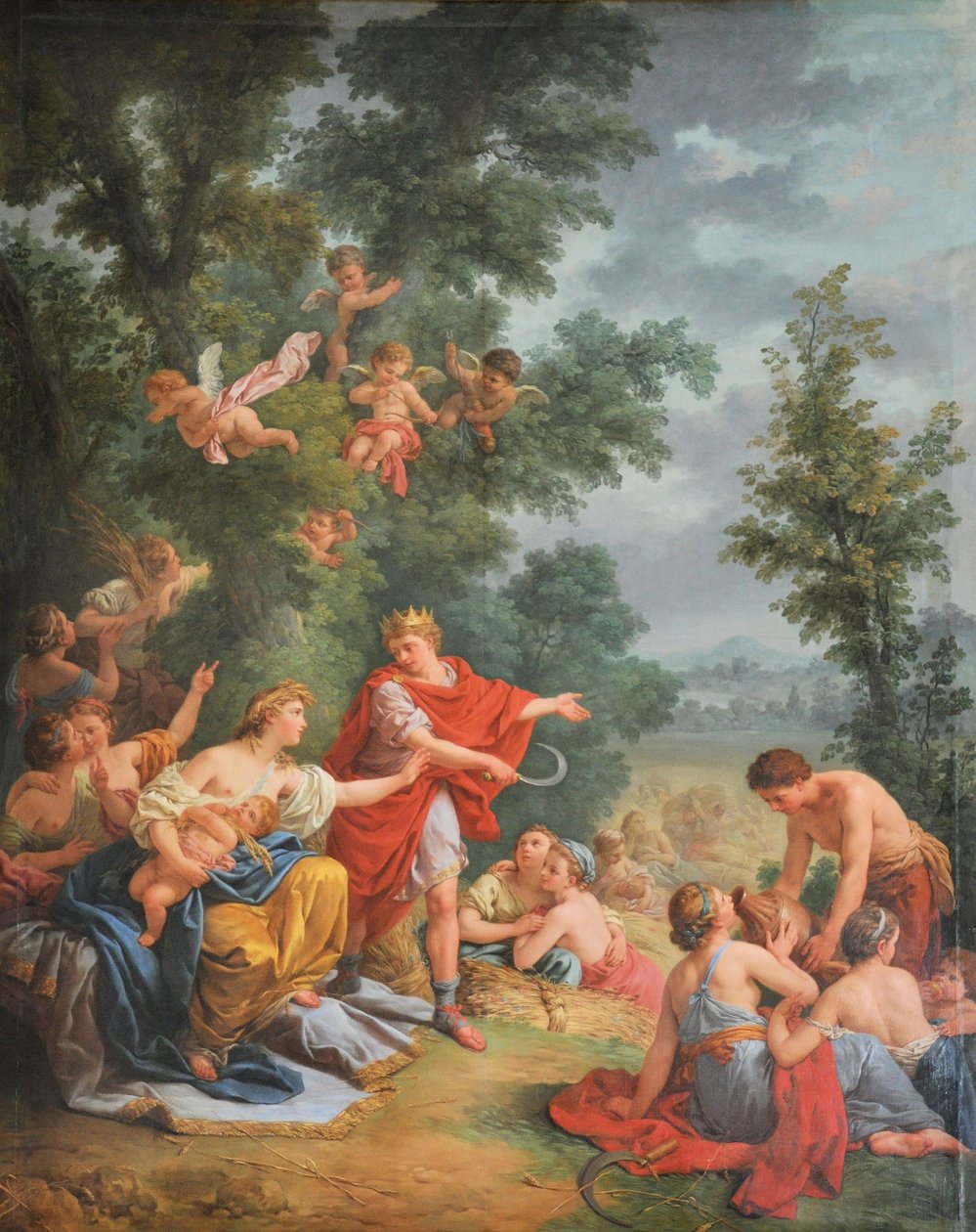 Frans: La moisson, ou Cérès et Triptolème De oogst of Ceres en Triptolemos door Louis Jean François Lagrenée