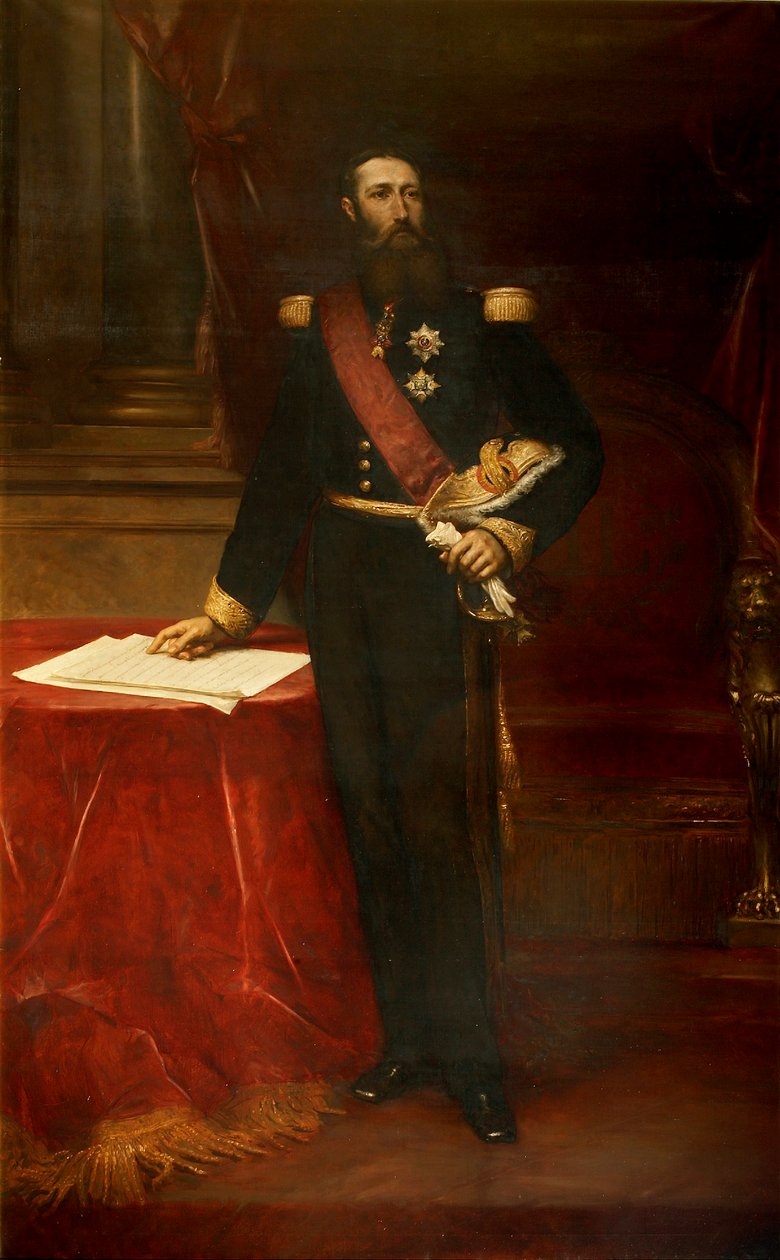 Portret van Leopold II 1835-1909, Koning der Belgen, c. 1870 door Louis Joseph Gallait