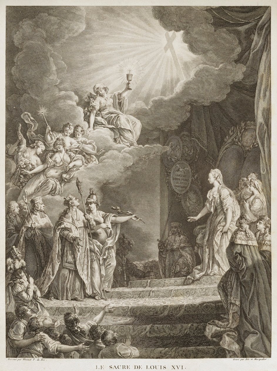 De kroning van Louis XVI door Louis Joseph I Masquelier