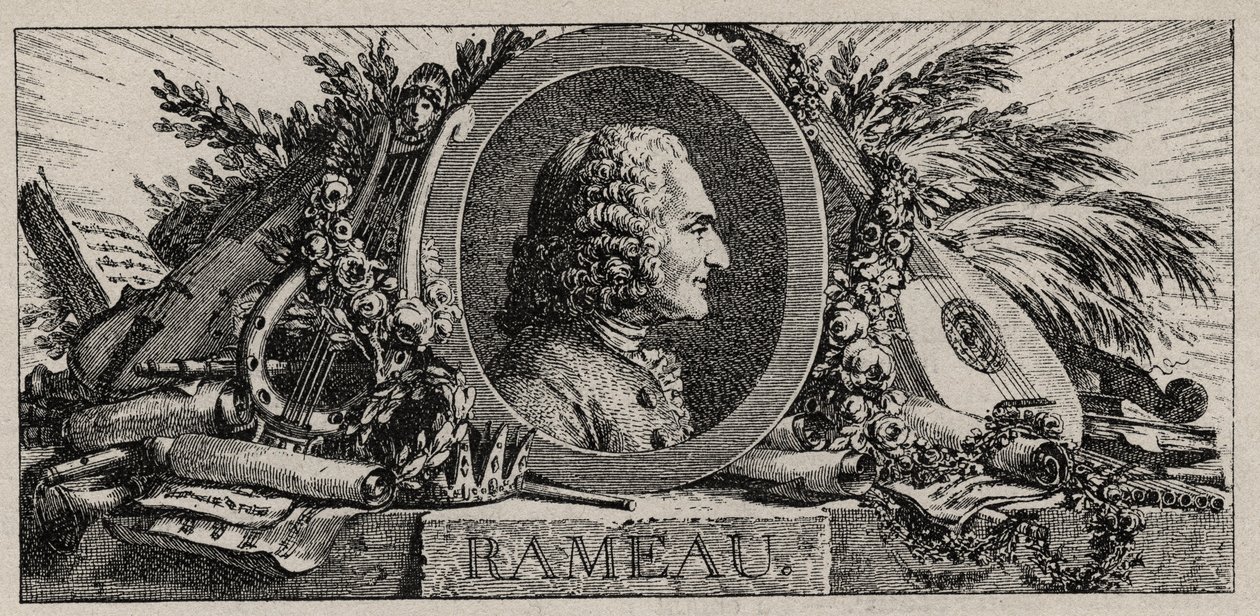 Portret van Jean Philippe Rameau (1683-1764) gravure door Louis-Joseph Masquelier door Louis Joseph I Masquelier