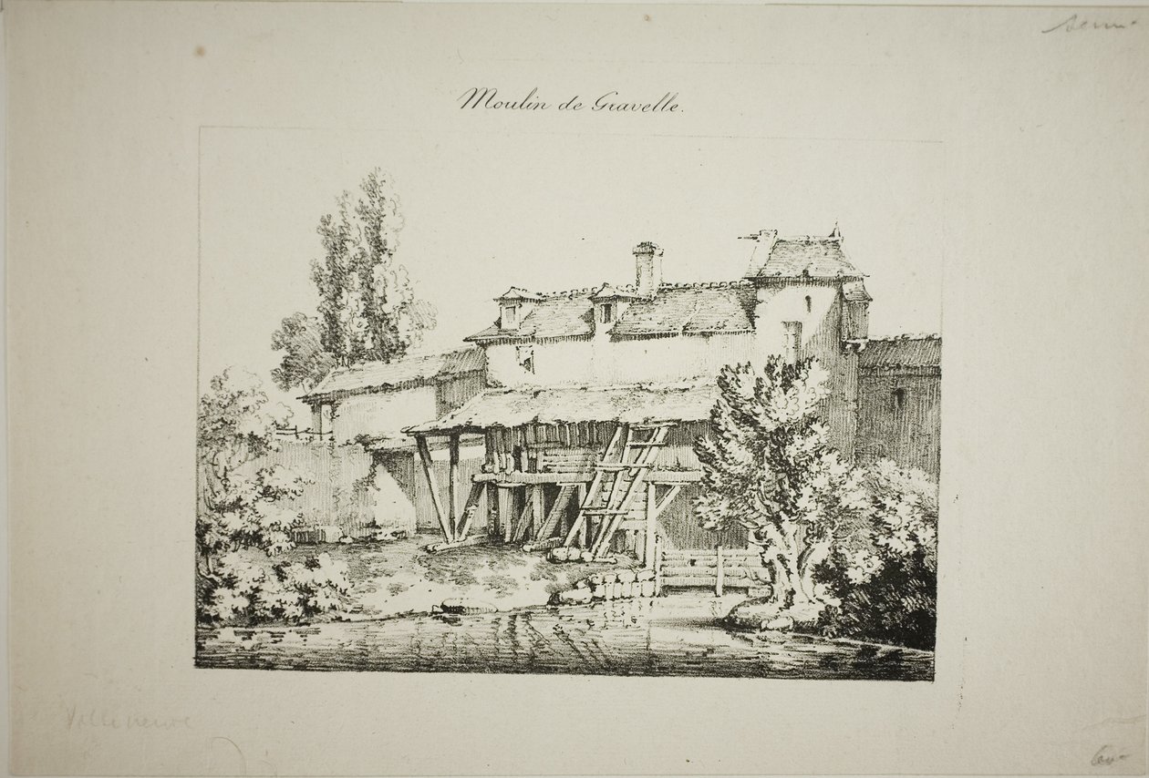 Molen bij Gravelle, I door Louis Jules Frederic Villeneuve