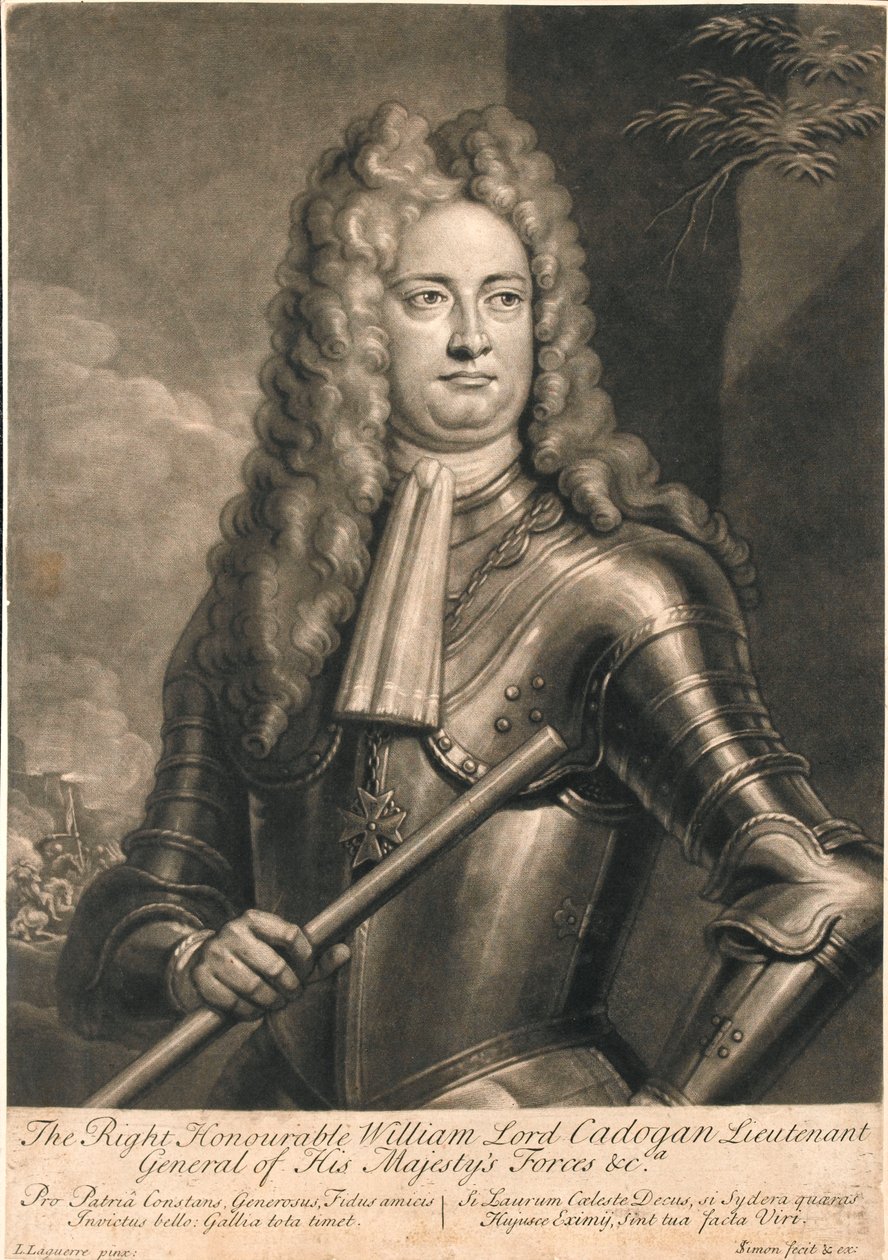 De Zeer Eerwaarde William Lord Cadogan, Luitenant-Generaal van Zijne Majesteits Strijdkrachten door Louis Laguerre