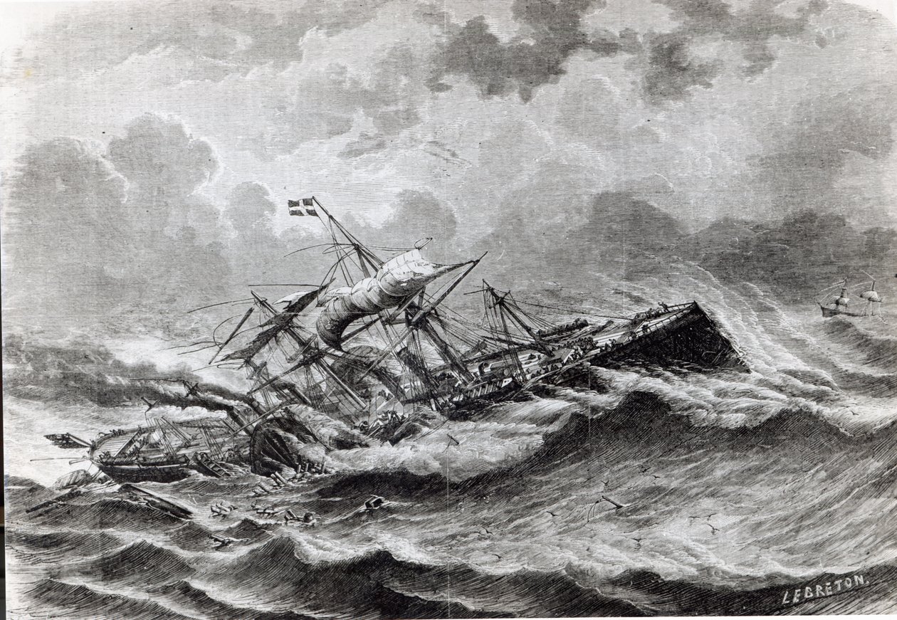 De ramp met de Great Eastern in september 1861 door Louis Le Breton