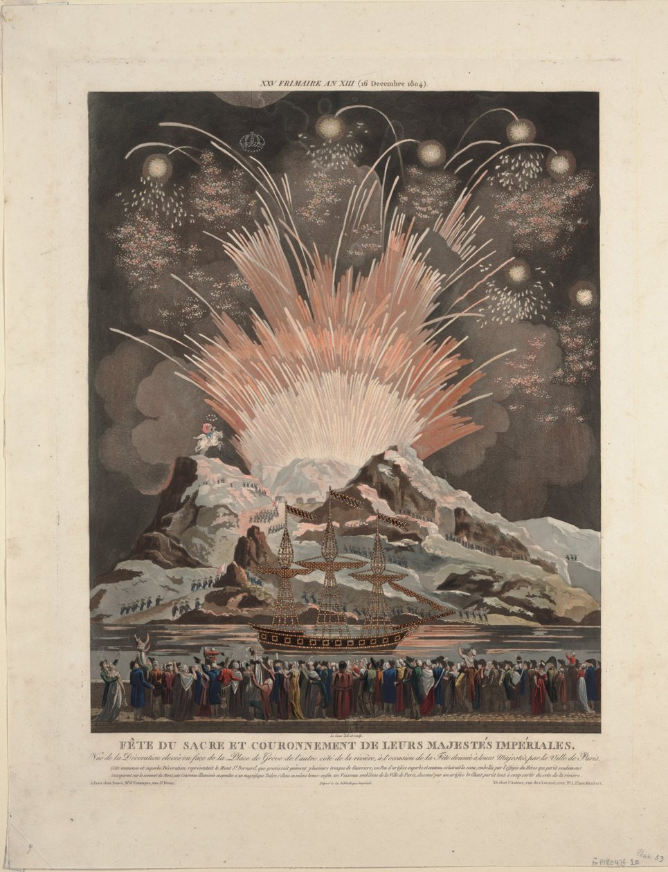 Festiviteiten bij de kroning van Napoleon, 1806 door Louis Le Coeur