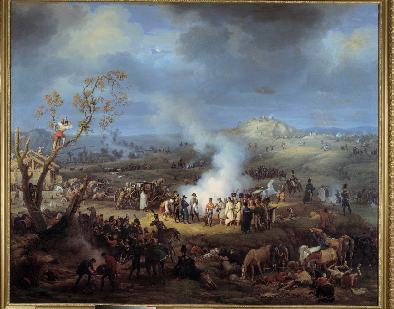 Bivak van Napoleon I aan de vooravond van de Slag bij Austerlitz op 1 december 1805 door Louis Lejeune
