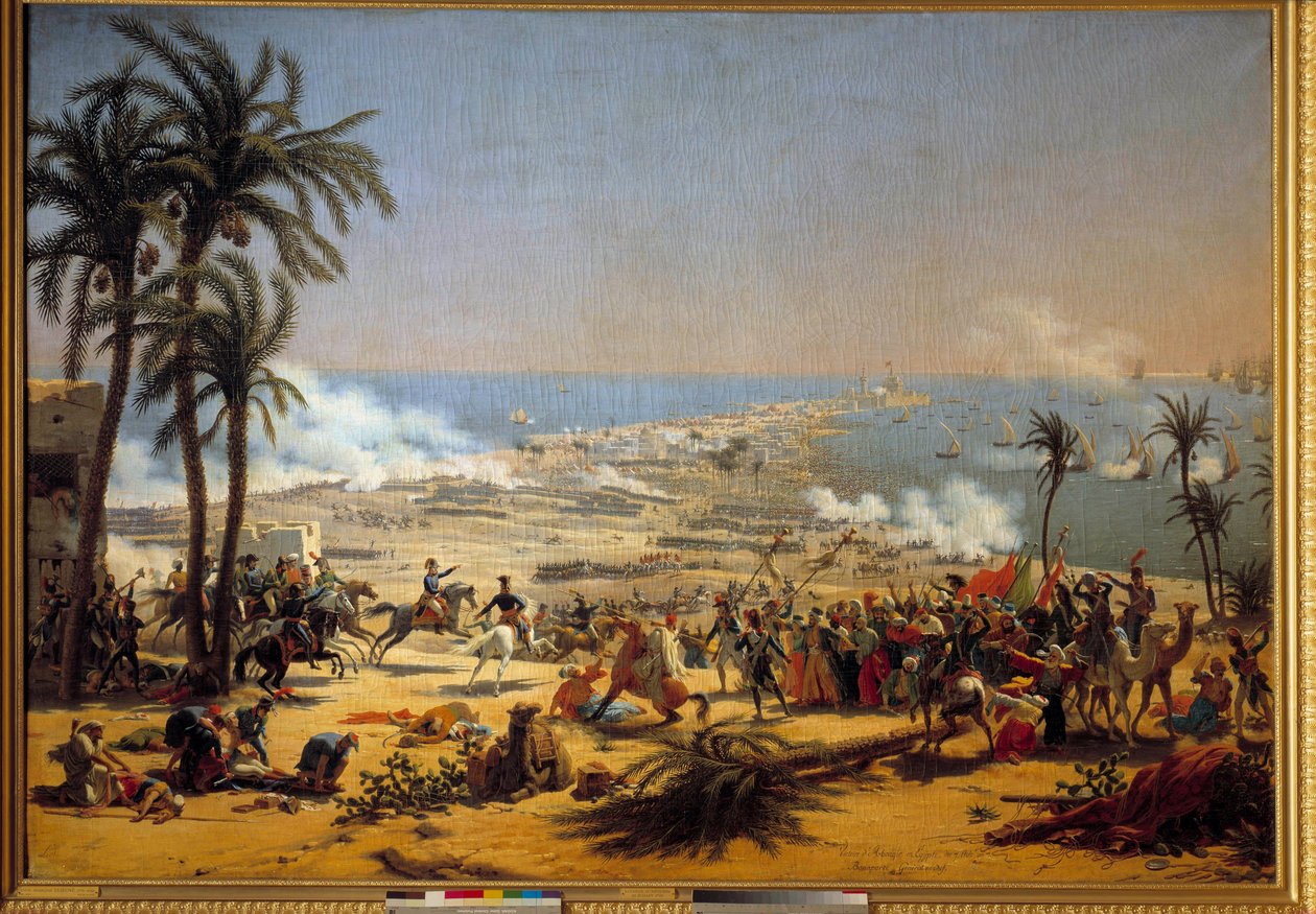 Campagne (Expeditie) van Egypte (1798-1801): "De Slag bij Aboukir (25 juli)" door Louis Lejeune