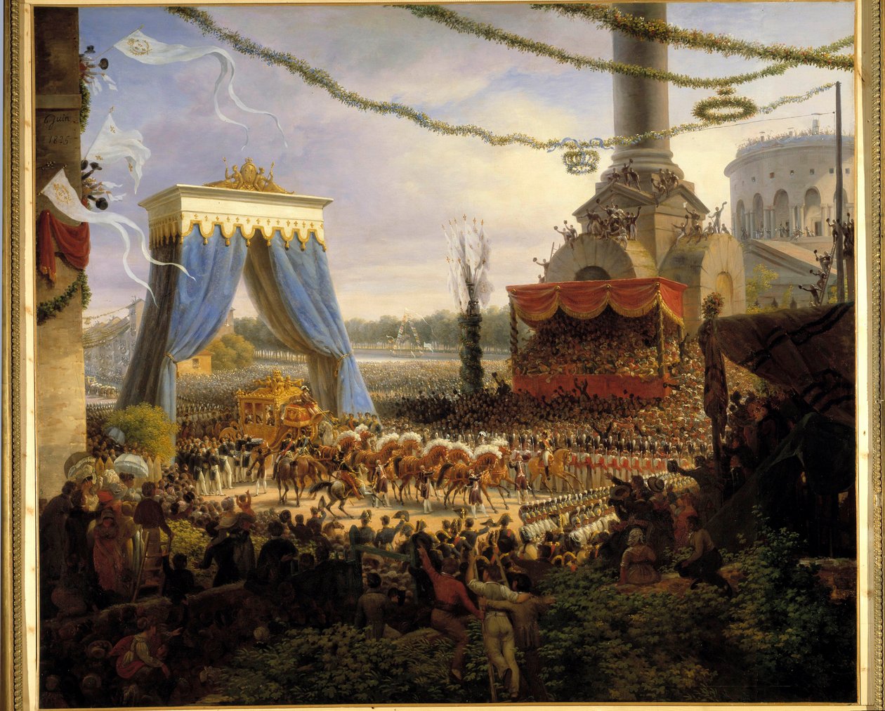 Intocht van Charles X in Parijs na de kroning op 6/06/1825 door Louis Lejeune