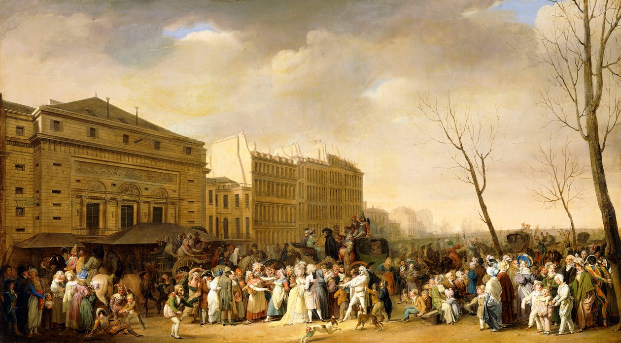 Een Carnaval op de Boulevard du Crime door Louis Leopold Boilly