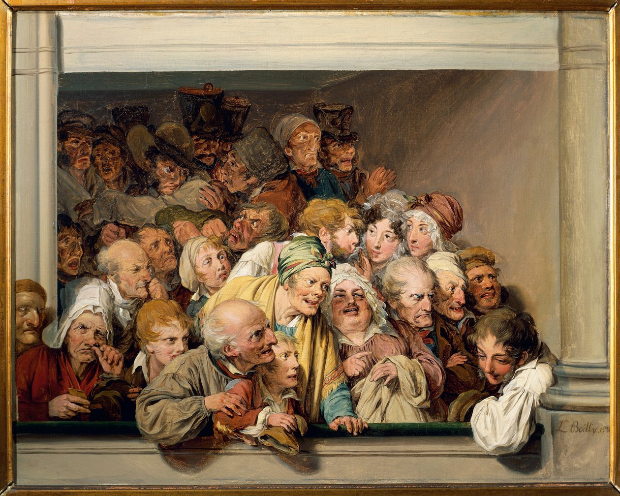 Theaterloge op vrije voorstellingsdag door Louis Leopold Boilly