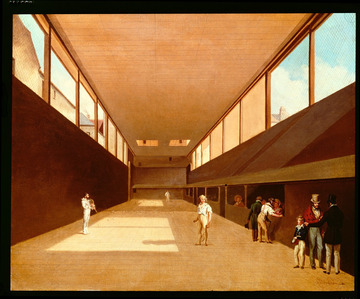 Interieur van de Jeu de Paume, Versailles door Louis Leopold Boilly