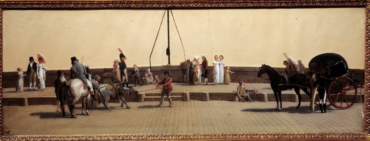 Passage du Pont Royal in Parijs door Louis Leopold Boilly