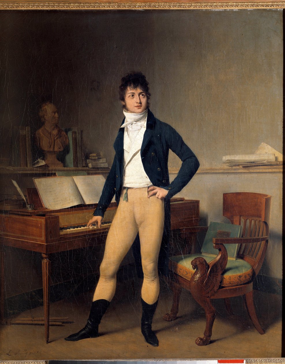 Portret van Francois Adrien Boieldieu, Franse componist door Louis Leopold Boilly