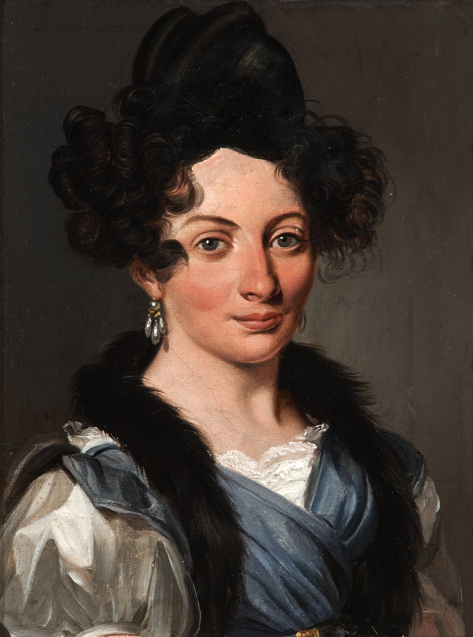 Portret van Marie-Marthe Perpétue de Banyuls de Montferré, geboren de Chavigny door Louis Leopold Boilly