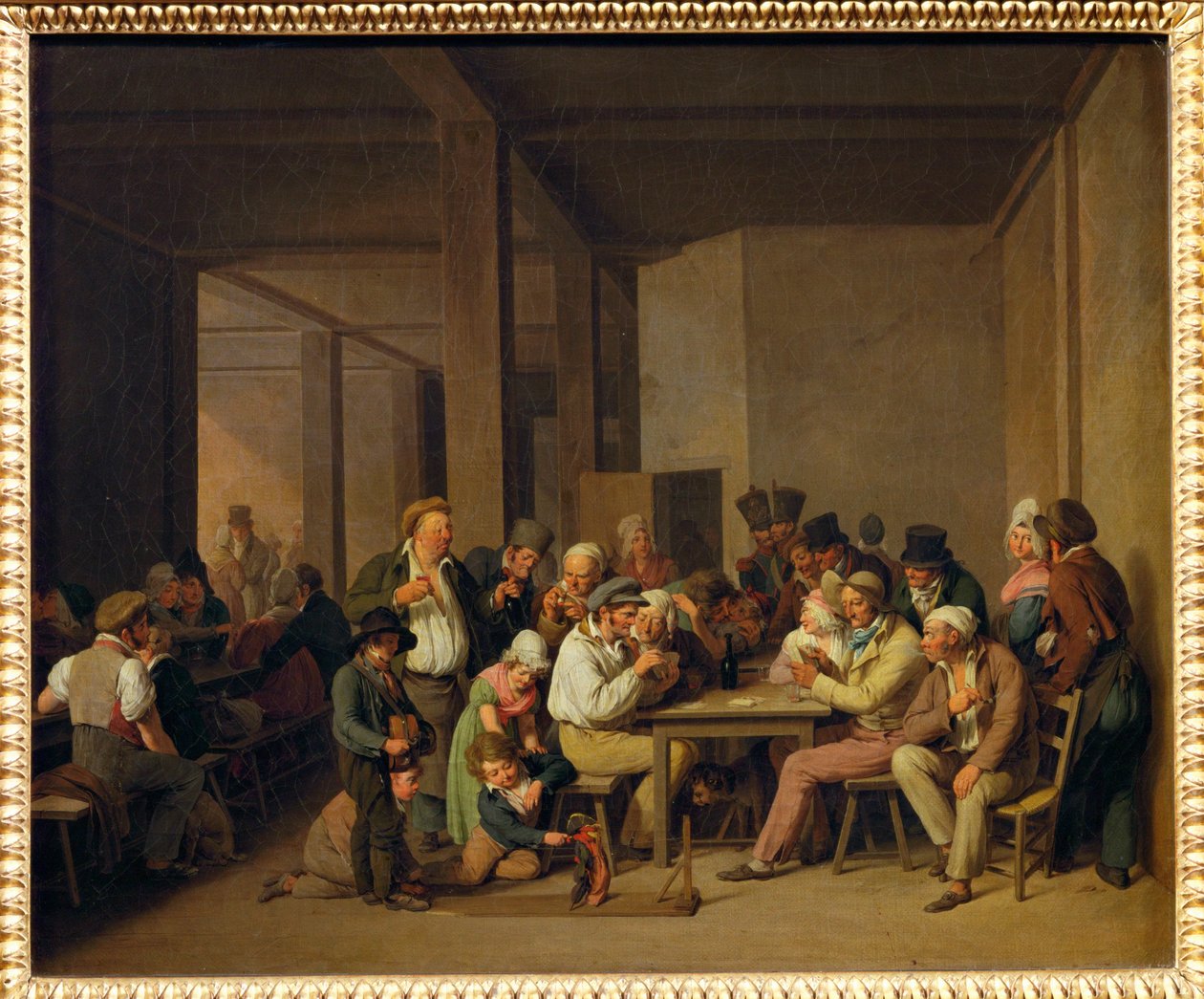 Scène van het cabaret - scènes in een taveerne ... door Louis Leopold Boilly