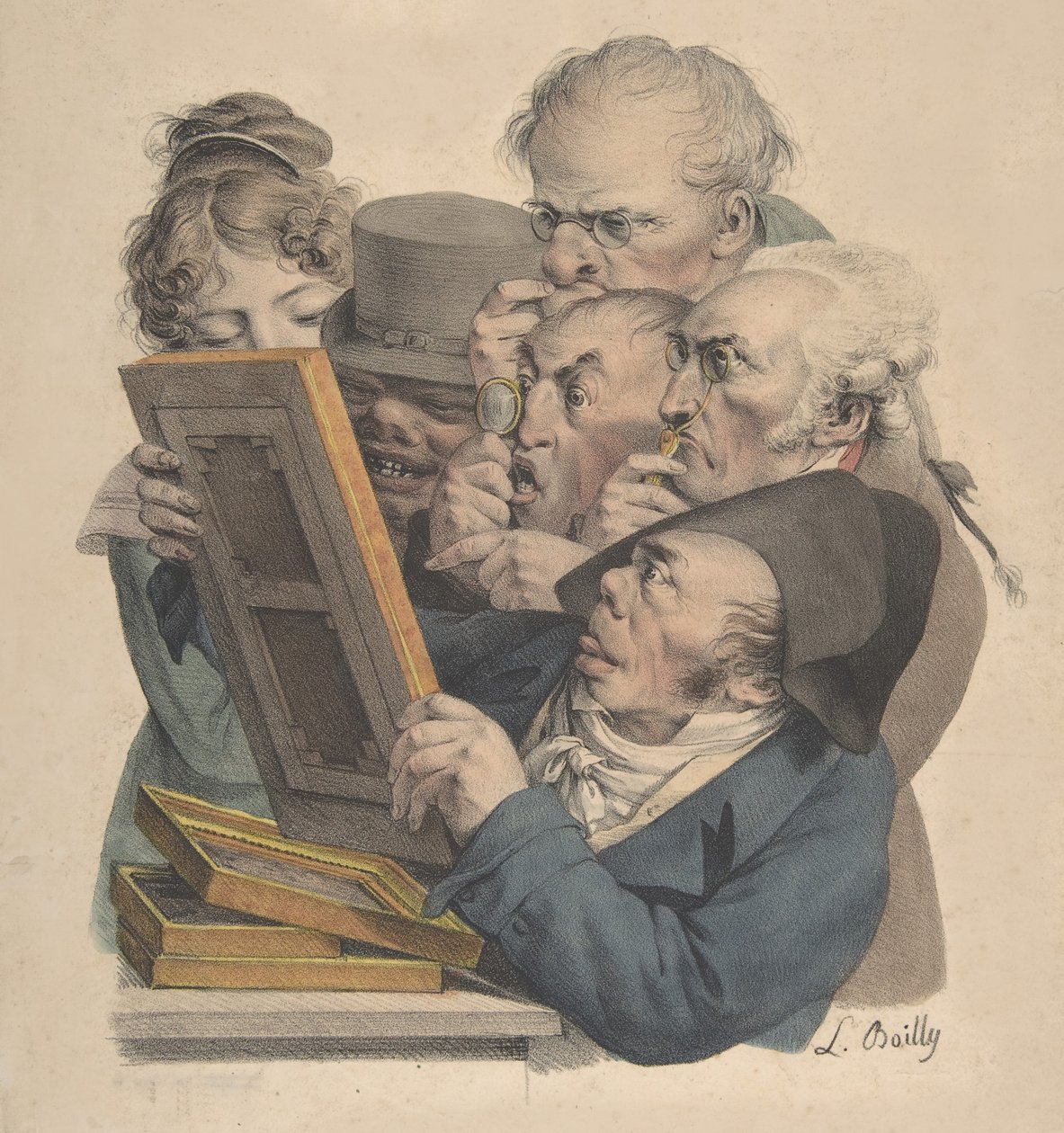 De Kunstkenners, 1823-28 door Louis Leopold Boilly